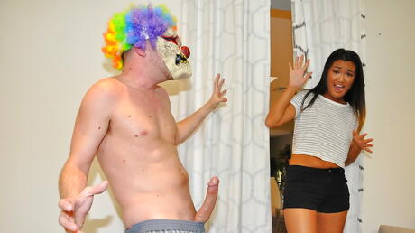 Rangy oriental teen Amy Parks in sexy shorts fucked after good cock suck 